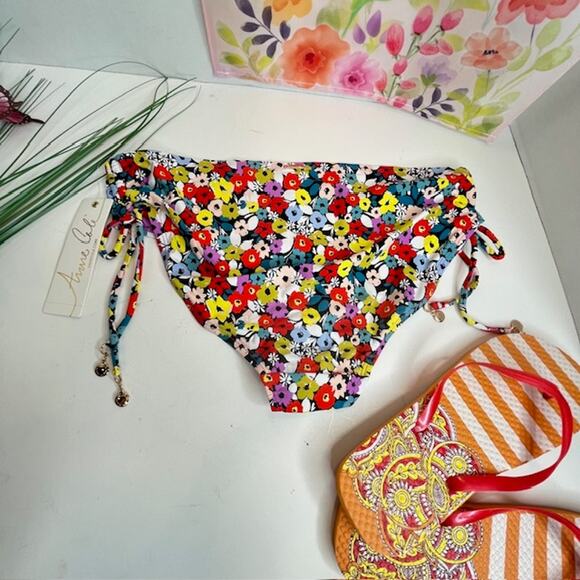 Anne Cole NEW Alex Adjustable Side Tie Bikini Bottom Sz Large - Picture 5 of 8